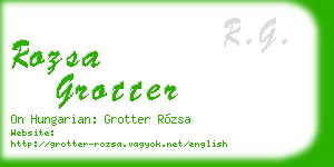 rozsa grotter business card